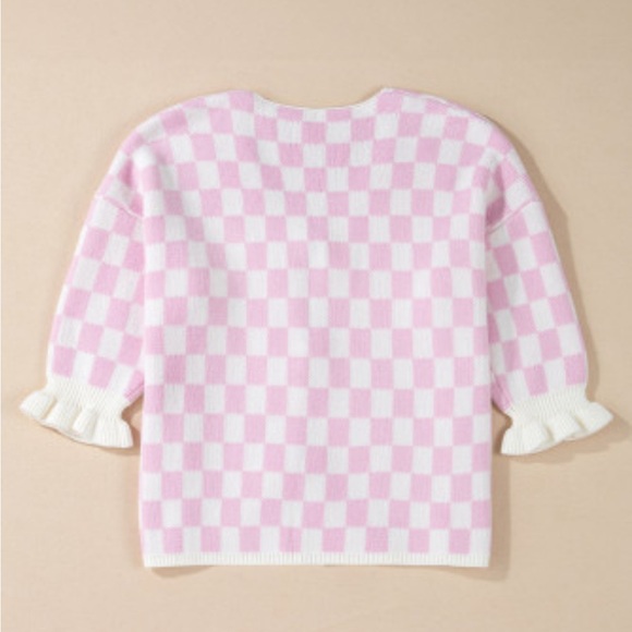 Macie checkered bow cardigan - Picture 4 of 7